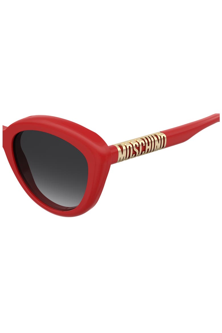 54mm Gradient Cat Eye Sunglasses, Alternate, color, RED/ DARK GREY SF