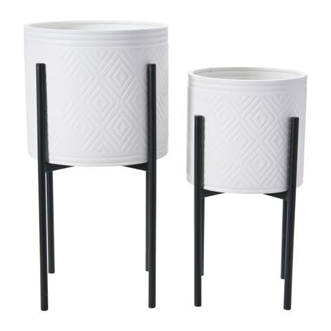 Embossed Planters with Stands