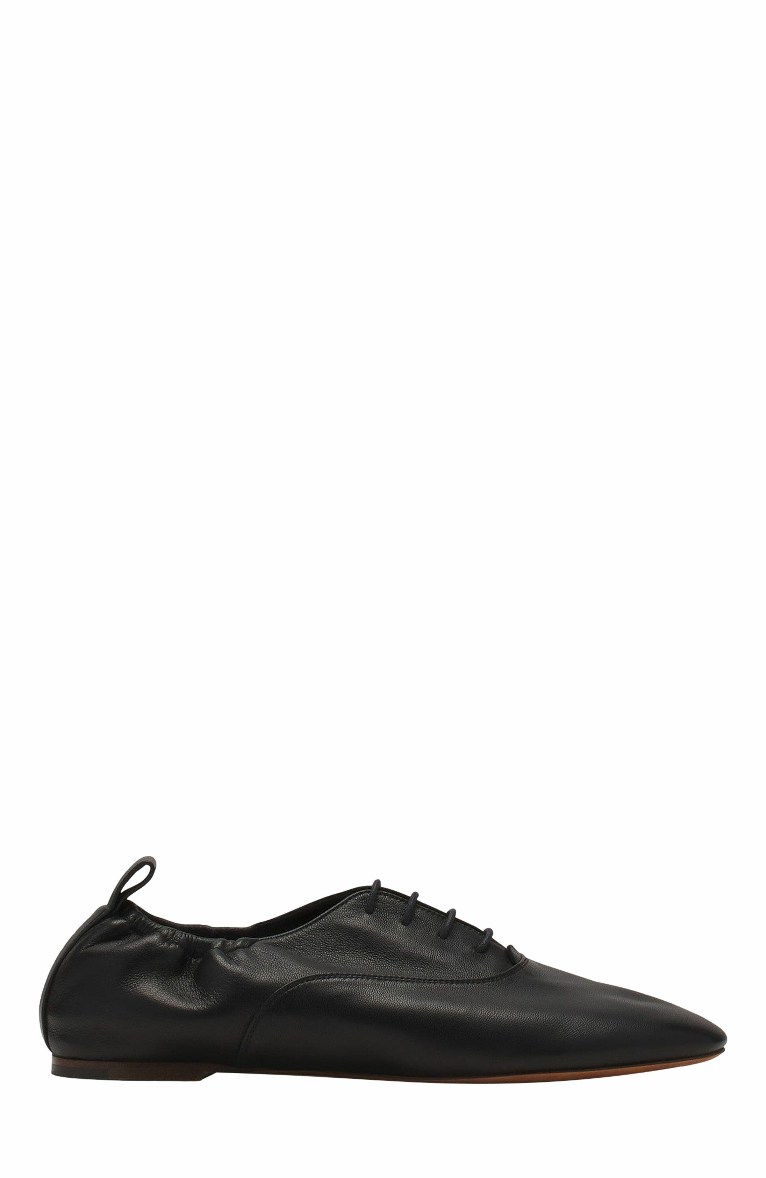 Lanvin Lace-Up Leather Slippers, Main, color, 