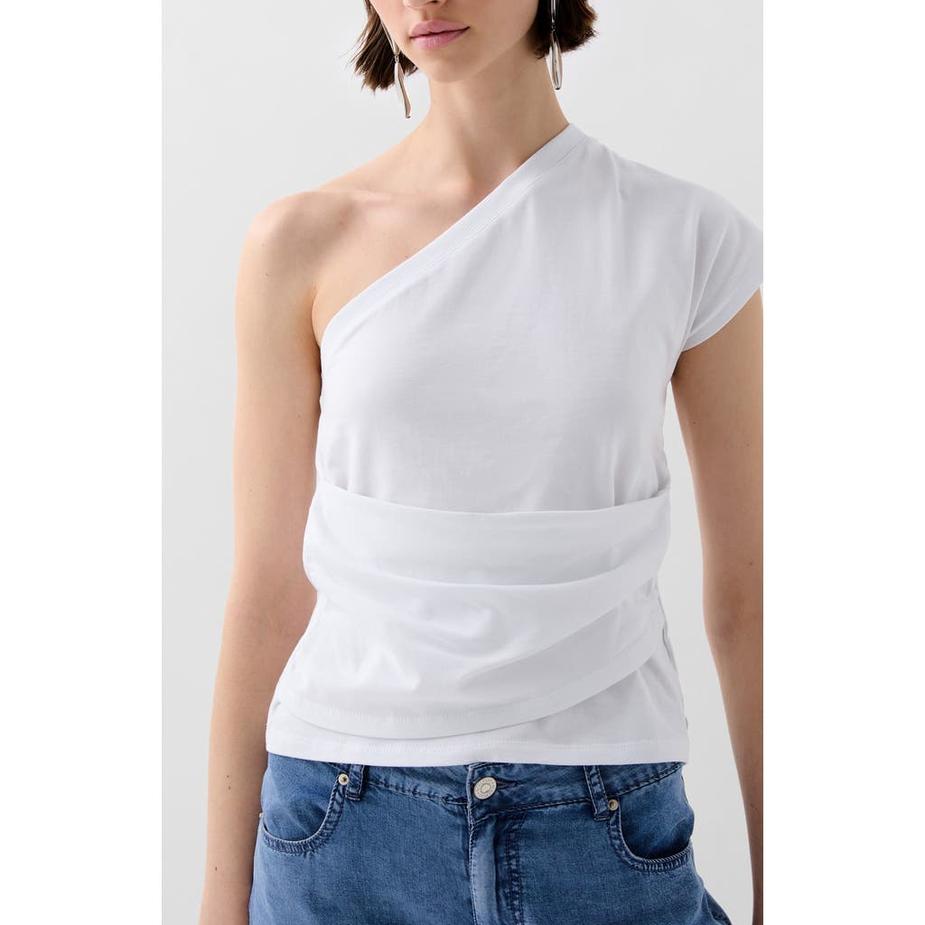 Scalpers Asy Drapped Tee In White