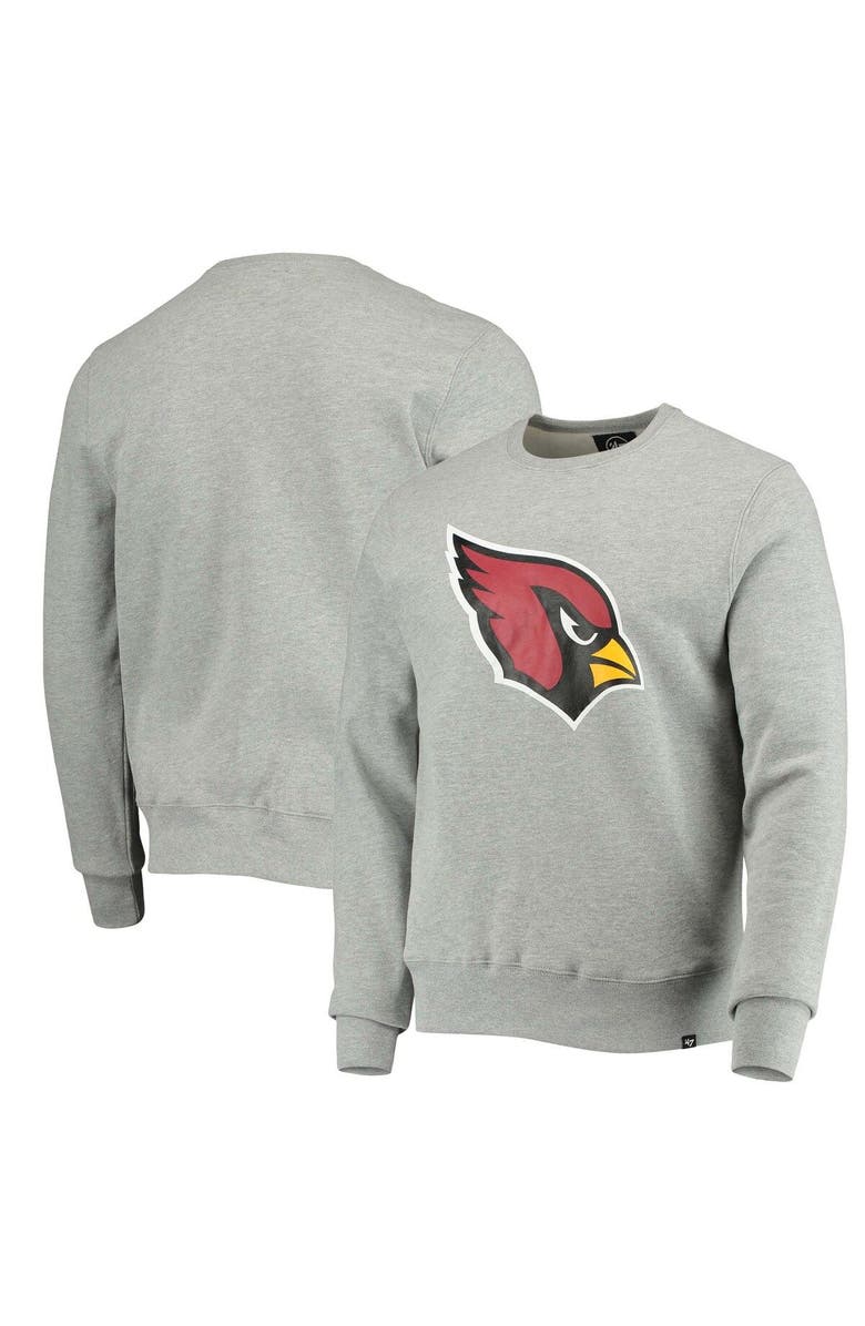 '47 Men's '47 Heathered Gray Arizona Cardinals Imprint Headline Logo Pullover Sweatshirt, Main, color, Heather Gray