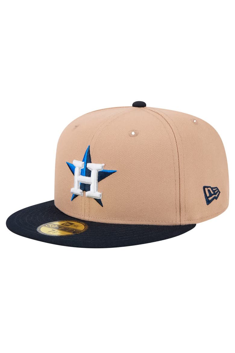 Men's New Era Khaki Houston Astros 59FIFTY Fitted Hat, Main, color, Khaki