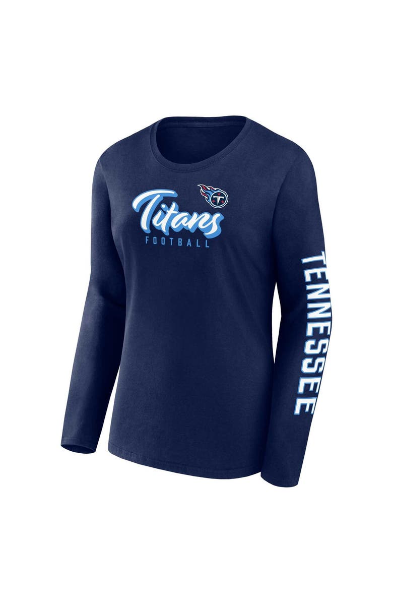 FANATICS Women's Fanatics Branded Navy/White Tennessee Titans Two-Pack Combo Cheerleader T-Shirt Set, Alternate, color, 