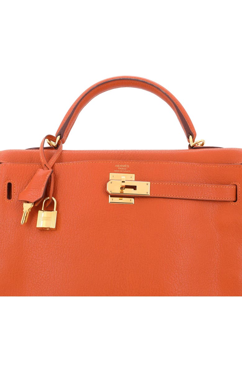 Pre-Owned Hermes Kelly Handbag Orange Chevre de Coromandel with Gold Hardware 32, Alternate, color, Orange H
