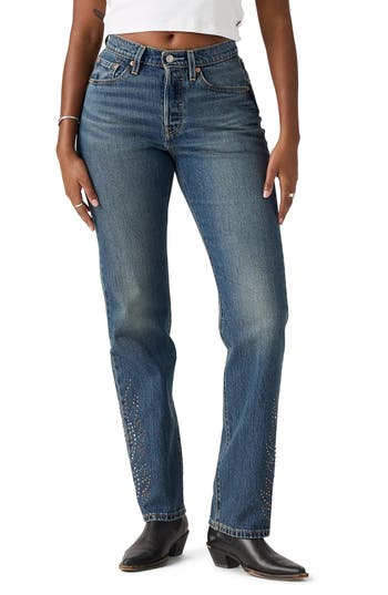 Levi's® 501® Curve High Waist Straight Leg Jeans In Blue