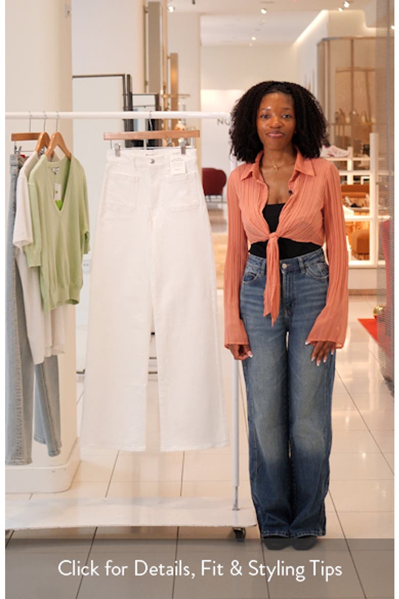 The Tall Emmy Patch Pocket High Waist Wide Leg Jeans video