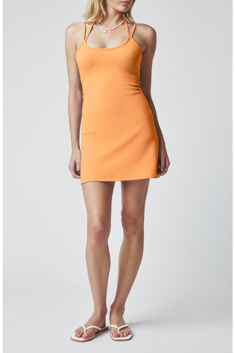 Scuba Minidress, Main, color, PAPAYA