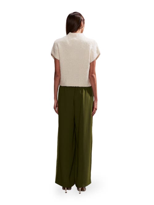 Ro&zo Satin Side Stripe Pants In Khaki
