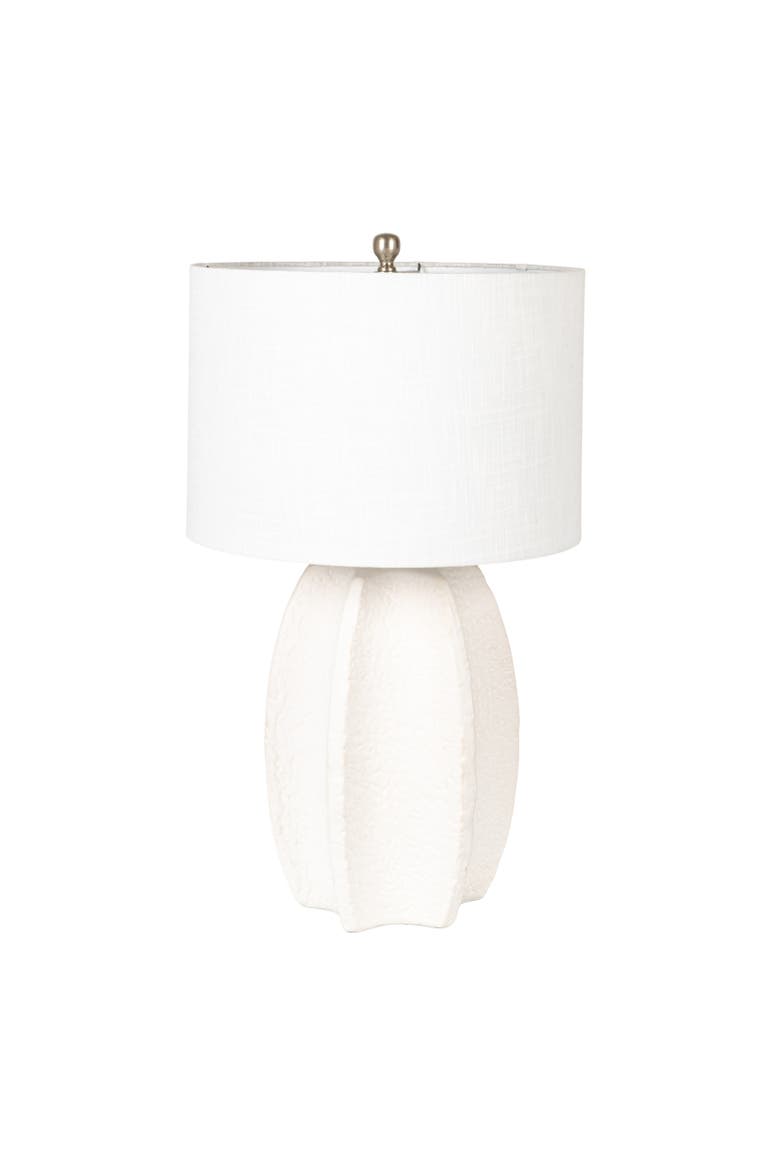 Table Lamp with Sculpted Edge, Main, color, White