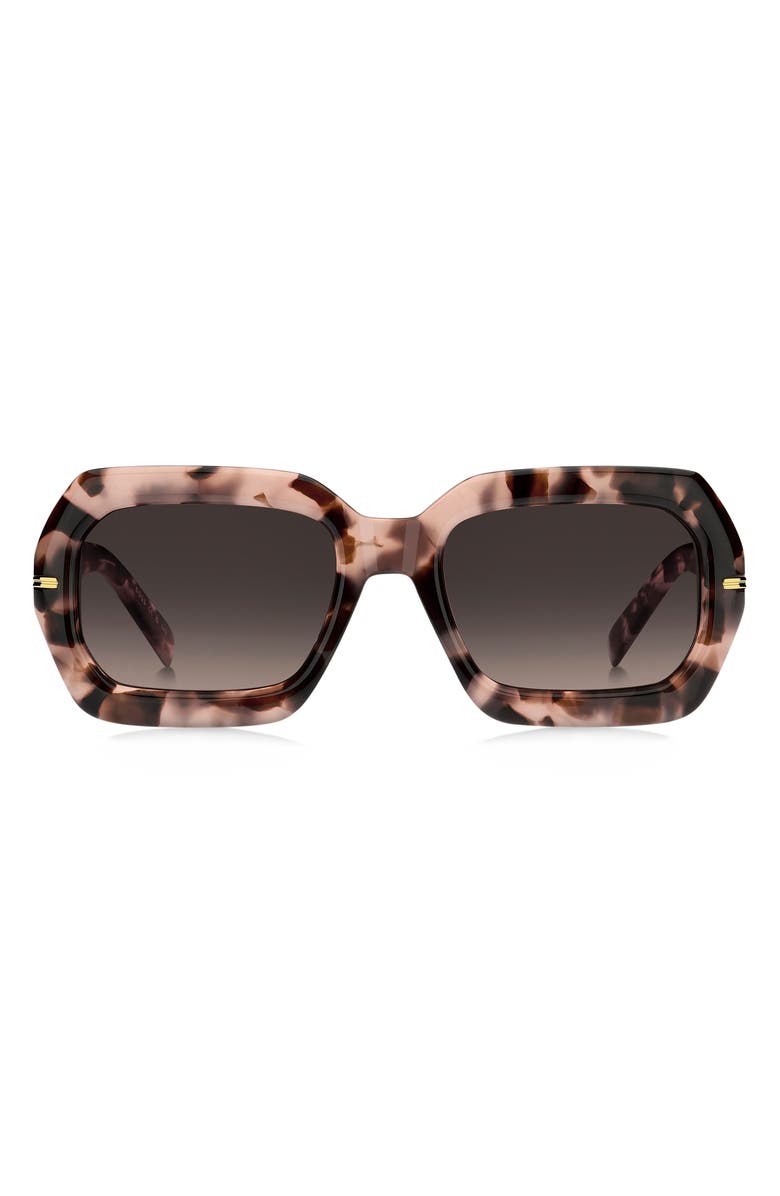 BOSS 54mm Rectangular Sunglasses, Main, color, Pink Multi