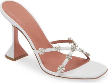 【関税込み】Amina Muaddi ホワイト Millie ヒールサンダル Amina Muaddi Shoes for Women