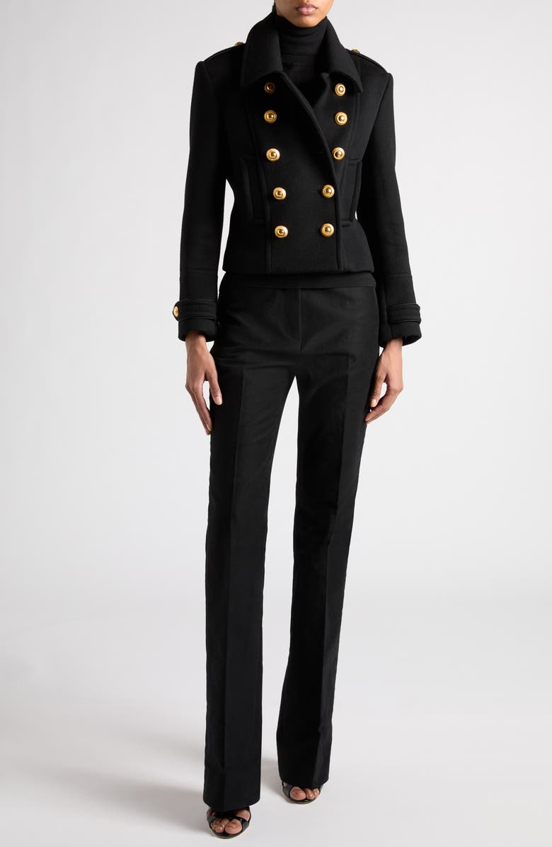 TOM FORD Virgin Wool Crop Peacoat, Alternate, color, 