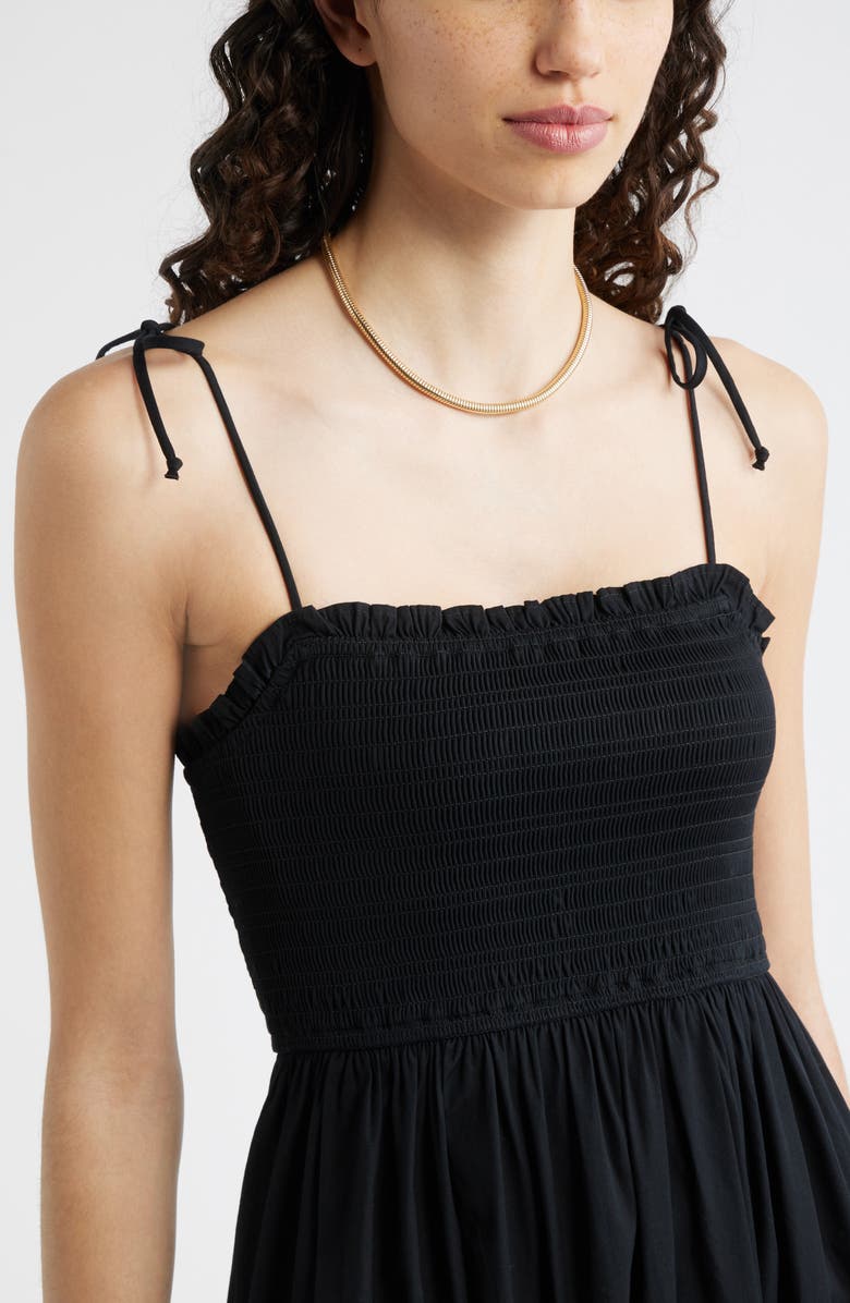Nordstrom Smocked Stretch Cotton Sundress, Alternate, color, Black