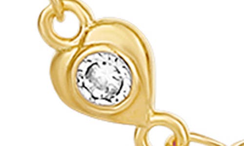 Shymi Heart Station Paper Clip Chain Necklace In Gold