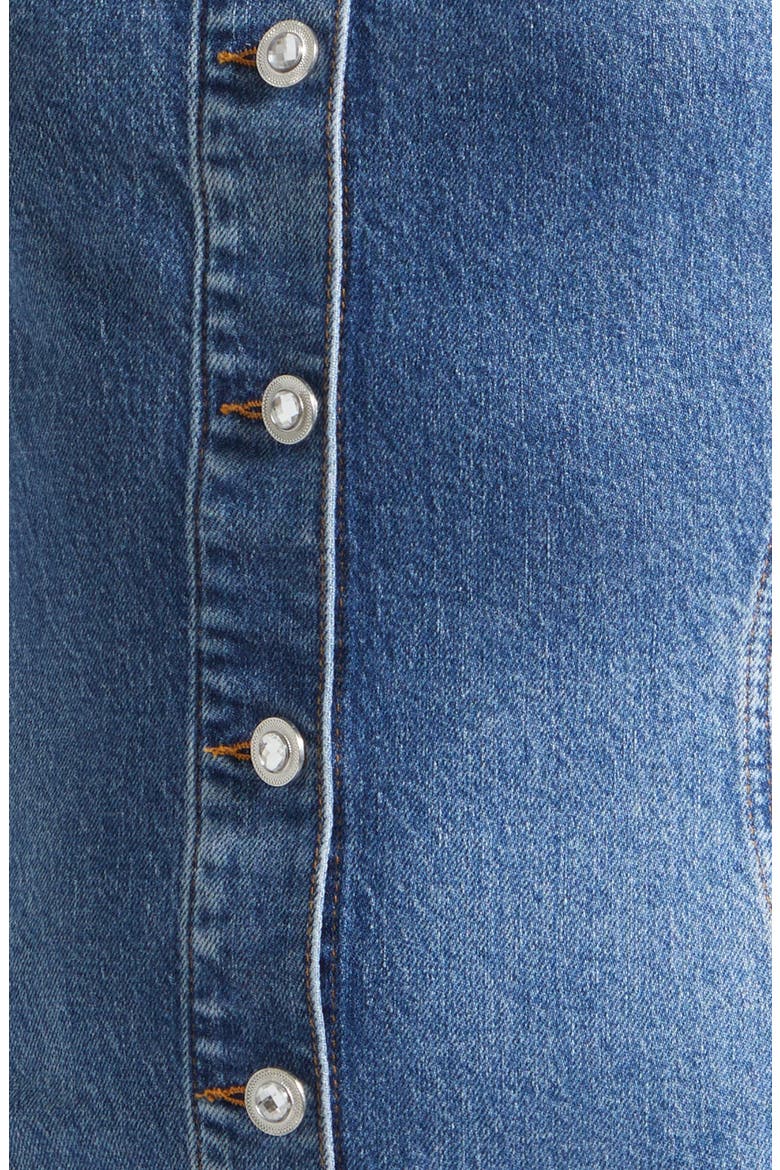 Amanda Rhinestone Denim Midi Dress, Alternate, color, RHINESTONE MID CERULEAN