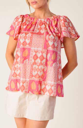 FLYING TOMATO Cotton Woven Top