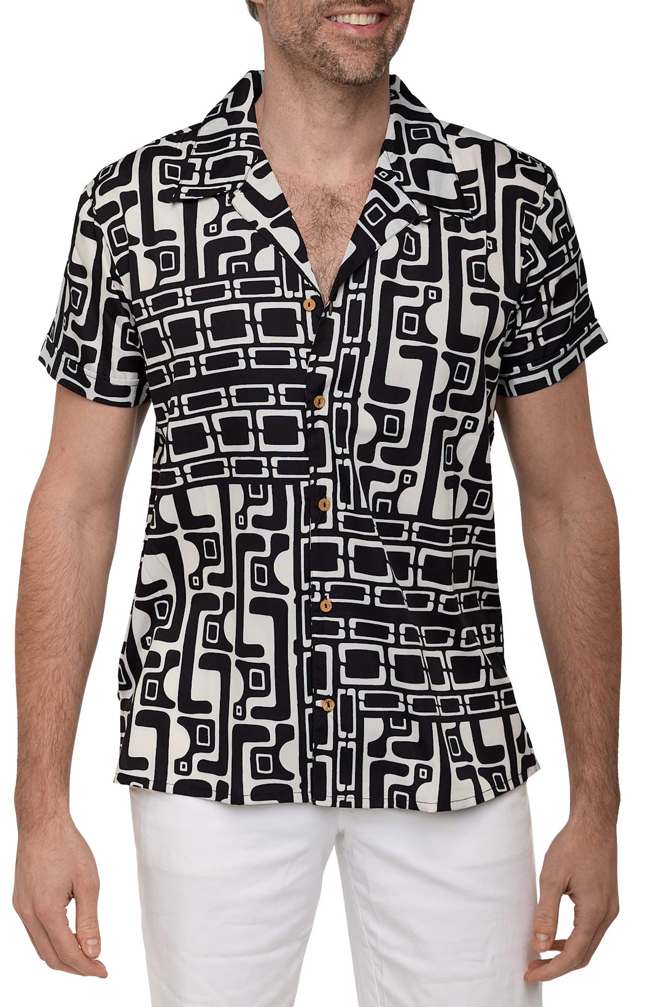 RANEES Extra Trim Fit Camp Shirt