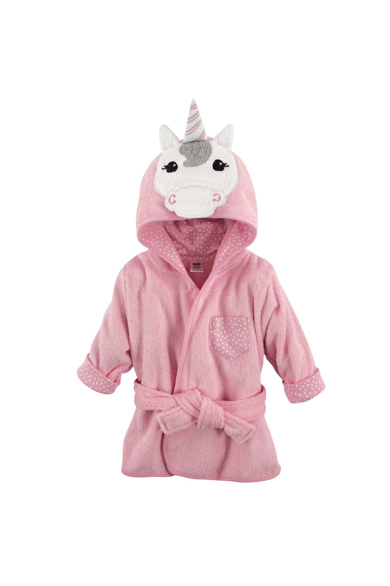 Plush Cotton Lounging Robe with Charming Animal Motif, Main, color, Unicorn