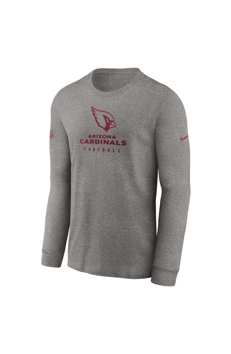 Nike Men's Nike Heather Gray Arizona Cardinals Sideline Performance Long Sleeve T-Shirt, Alternate, color, Heather Gray