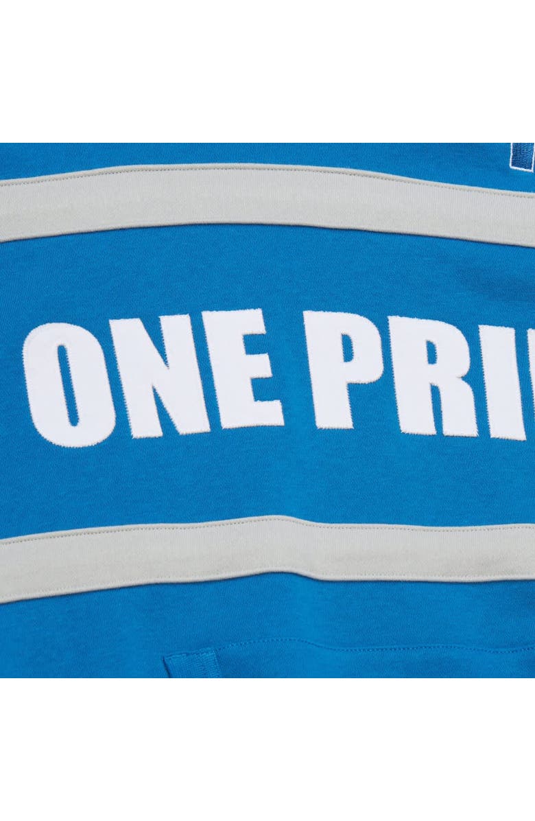 Mitchell & Ness Men's  Blue Detroit Lions Vintage Logo Head Coach Fleece Pullover Hoodie, Alternate, color, 