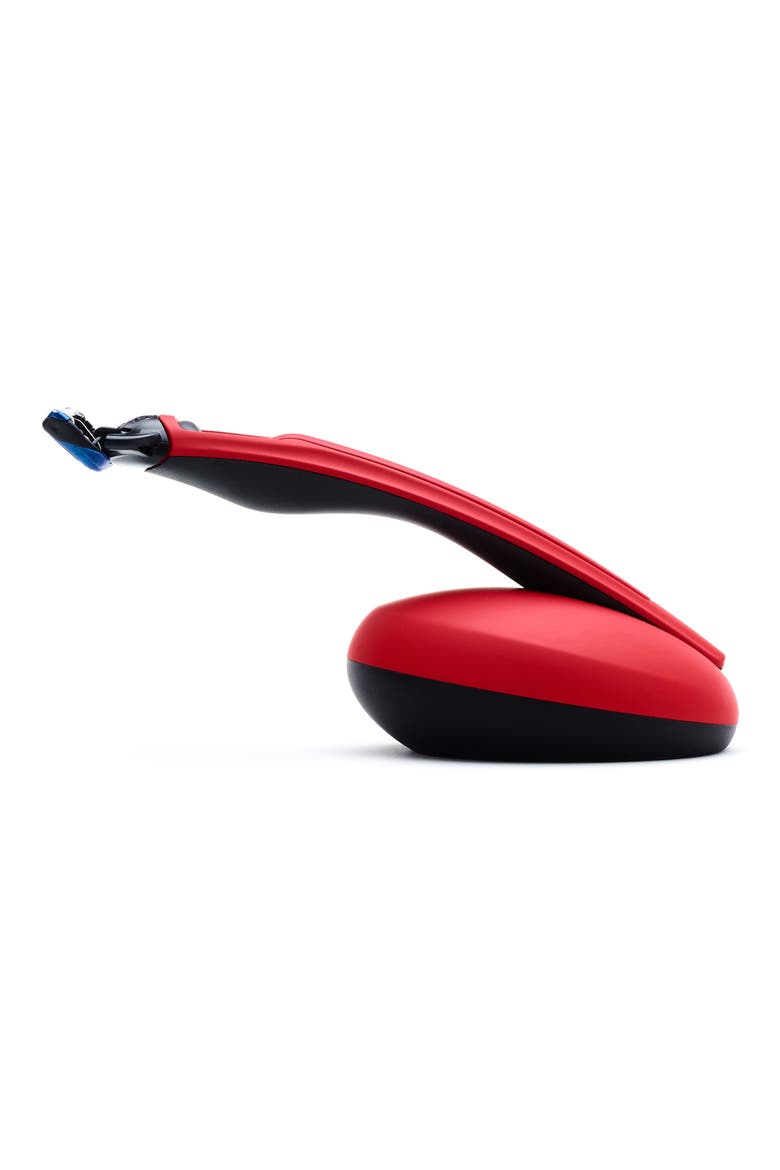 X1 Matte Red Razor and Stand Set, Alternate, color, MATTE RED
