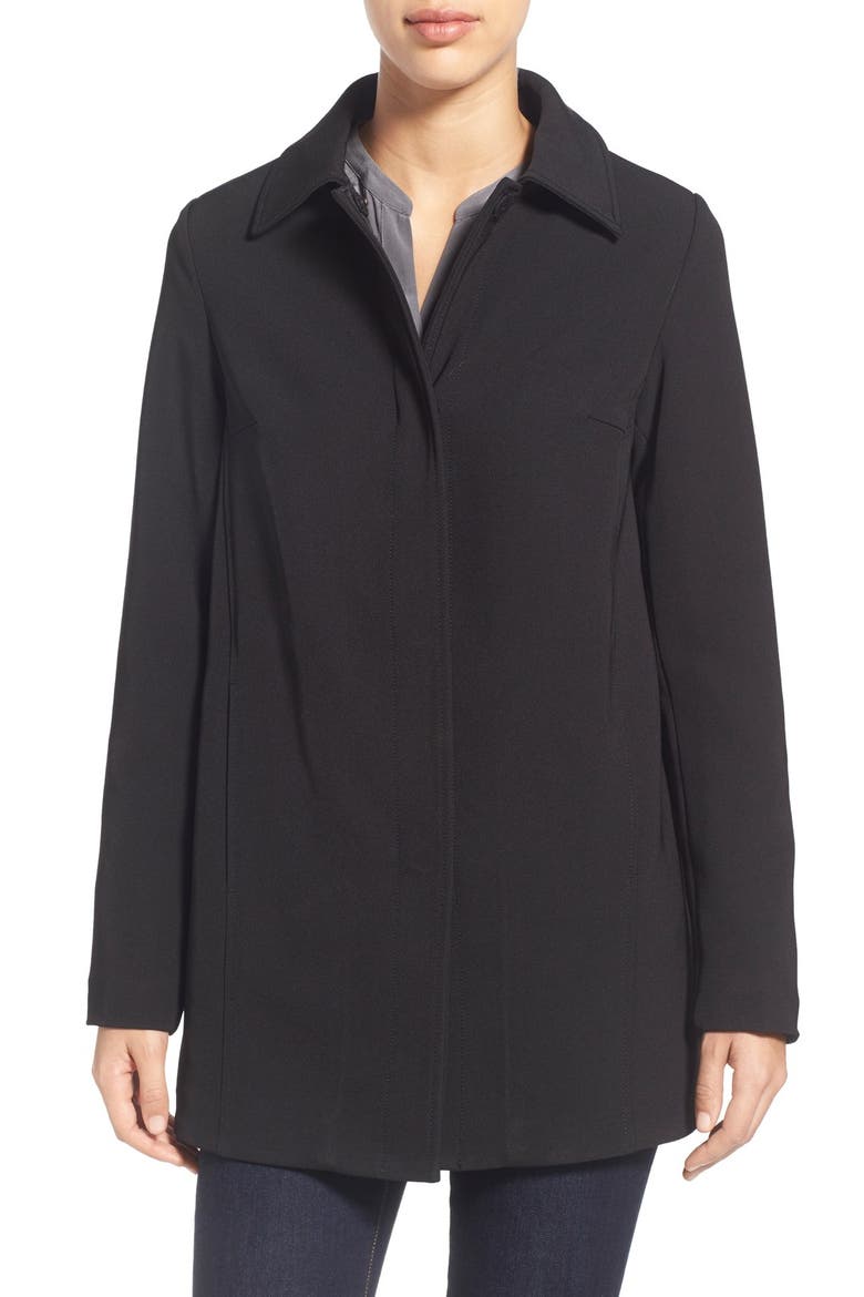 T Tahari Crepe Topper, Main, color, BLACK