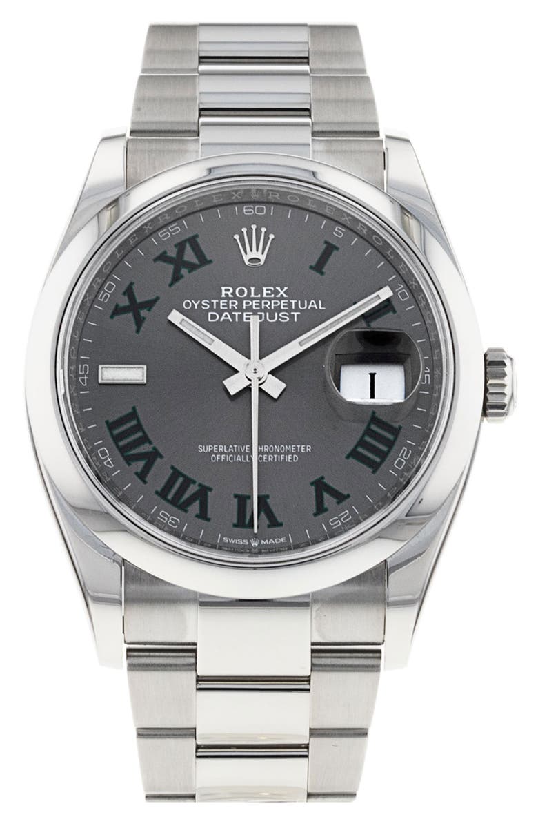 Watchfinder & Co. Rolex Preowned Datejust Bracelet Watch, 36mm, Main, color,