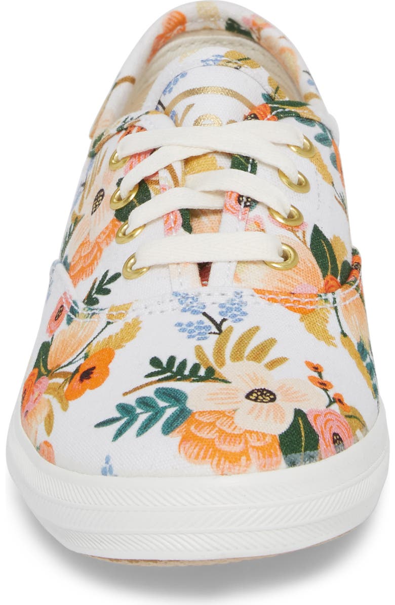 Keds<sup>®</sup> x Rifle Paper Co. Floral Print Champion Sneaker, Alternate, color,