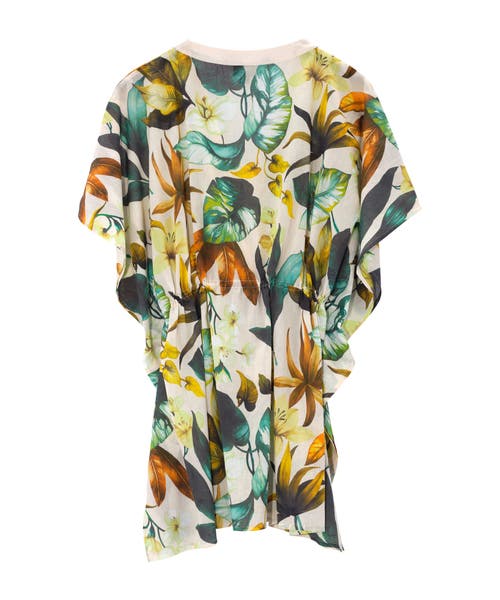 Echo Oasis Palm Butterfly Caftan In Multi