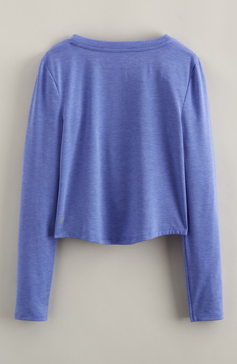 Zella Girl Kids' Jump Start Long Sleeve Draped T-Shirt, Alternate, color, Purple Baja