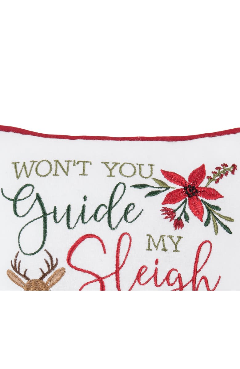 C&F Home Guide My Sleigh Small Christmas Accent Pillow, 10" x 10", Alternate, color, Brown