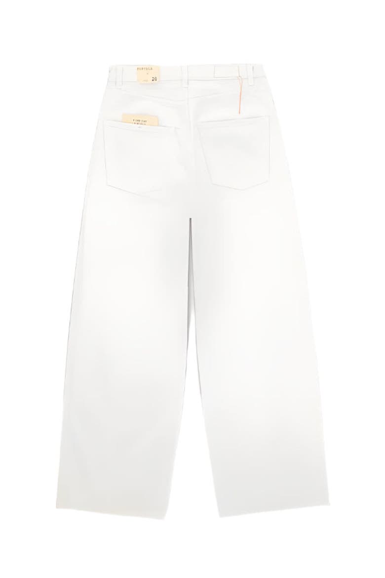 Jaron Wide-Leg Bull Cotton Trousers, Alternate, color, WHITE