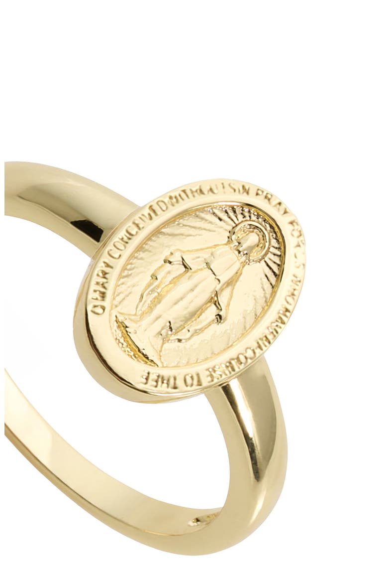 Mary Oval Medallion Ring, Alternate, color, GOLD