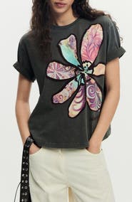 Desigual Floral Cotton Graphic T-Shirt