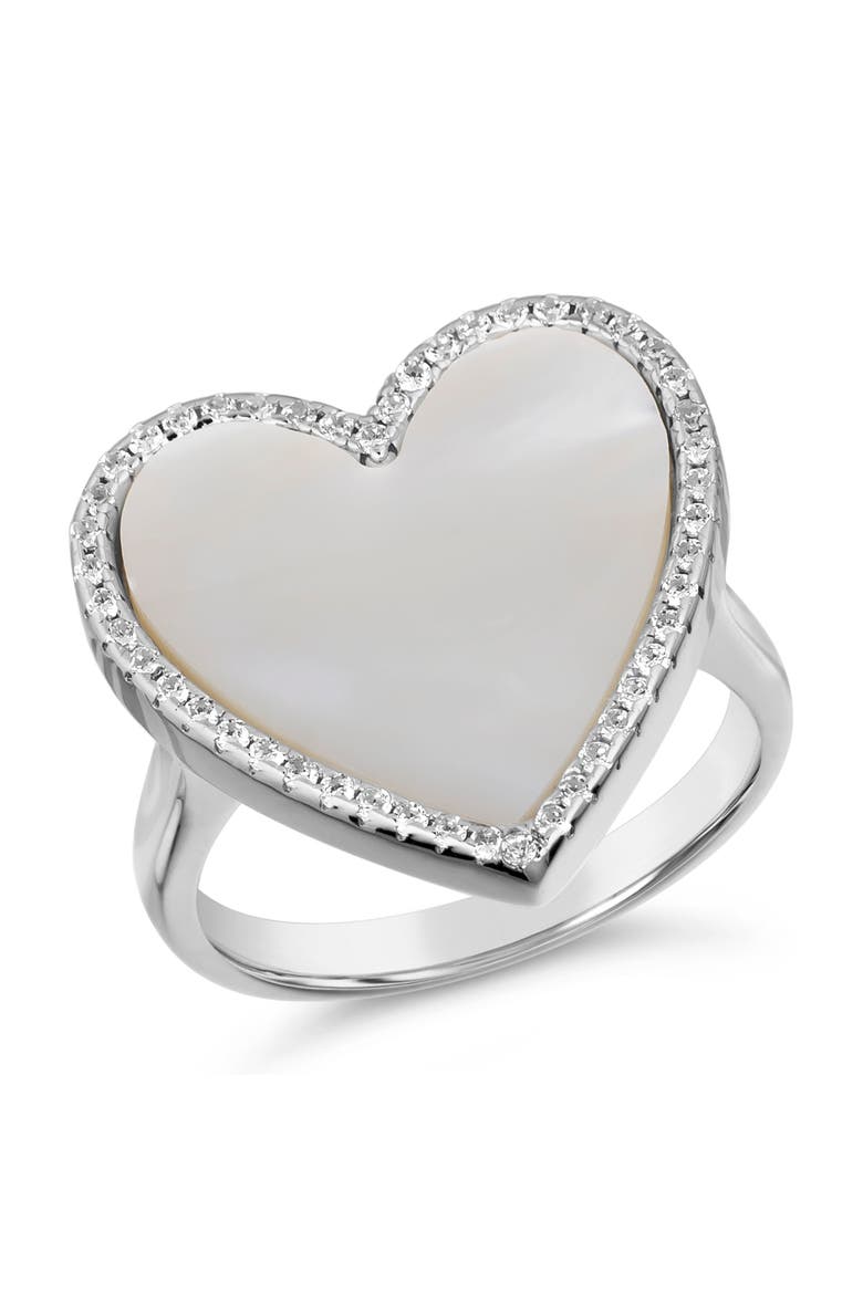 House of Cards Mother of Pearl Ring, Main, color, Platinum