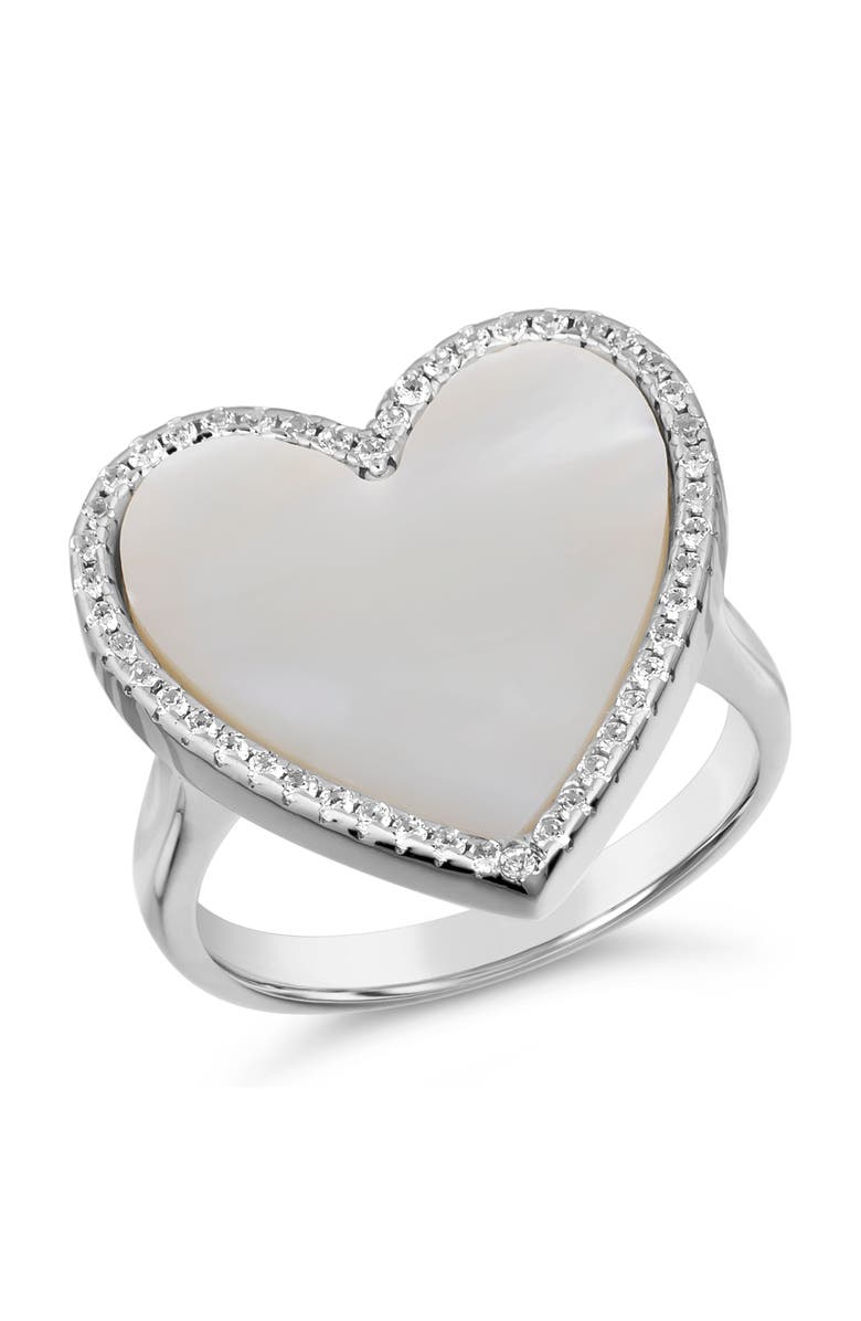 Anna Zuckerman House of Cards Mother of Pearl Ring, Main, color, Platinum