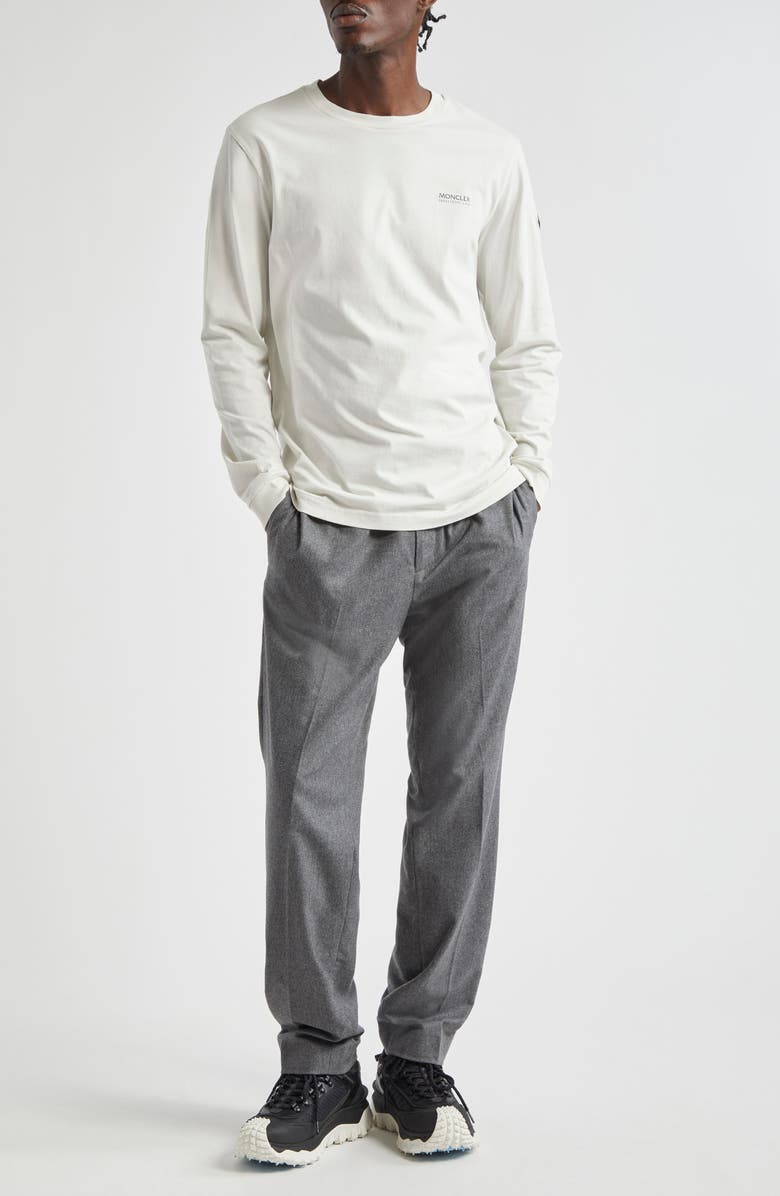 Moncler Logo Long Sleeve Cotton T-Shirt, Alternate, color, 