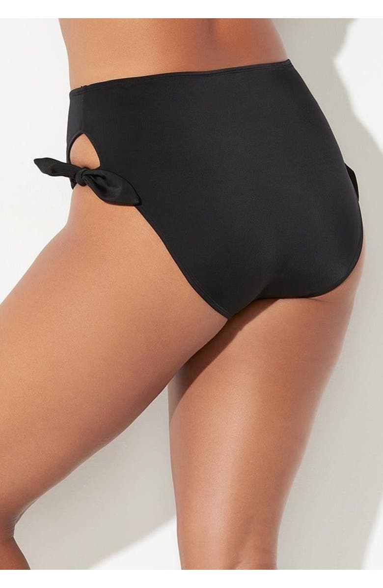 Swimsuits for All Bow High Waist Brief, Alternate, color, Black