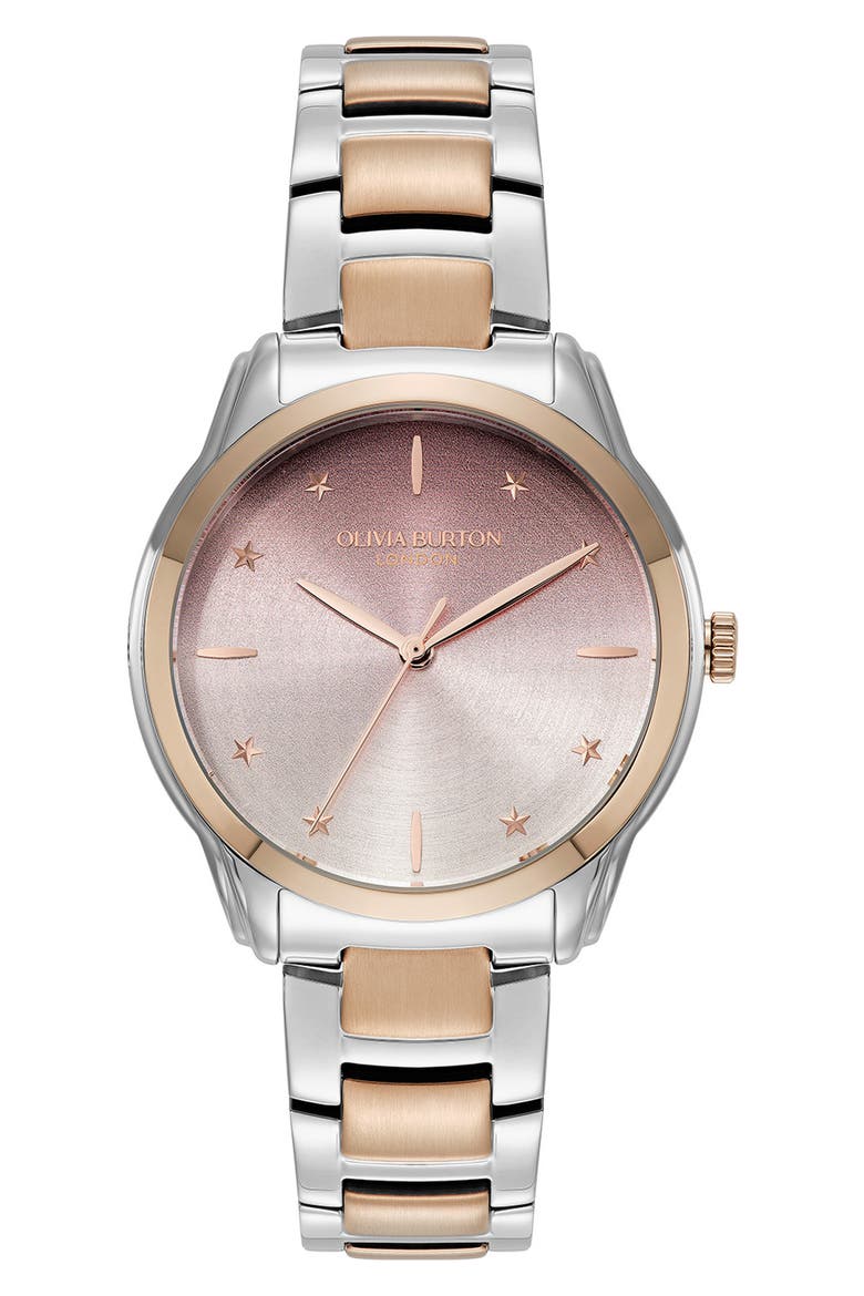 Color Wave Bracelet Watch, 36mm, Main, color, SILVER  PINK