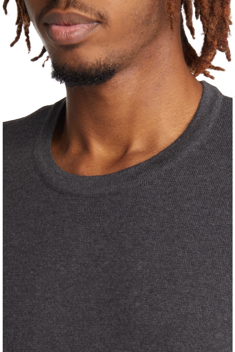 Milano Regular Fit Crewneck Sweater, Alternate, color, CHARCOAL MELANGE