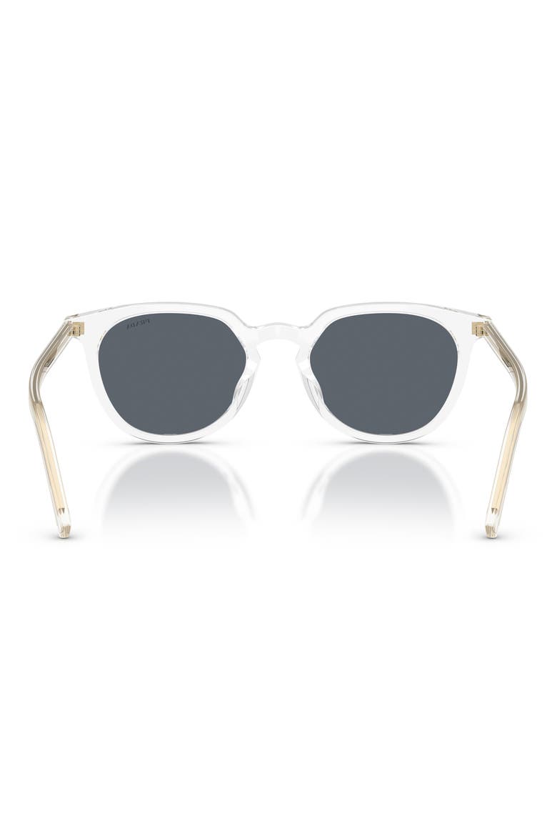 52mm Phantos Sunglasses, Alternate, color, CRYSTAL / BLUE