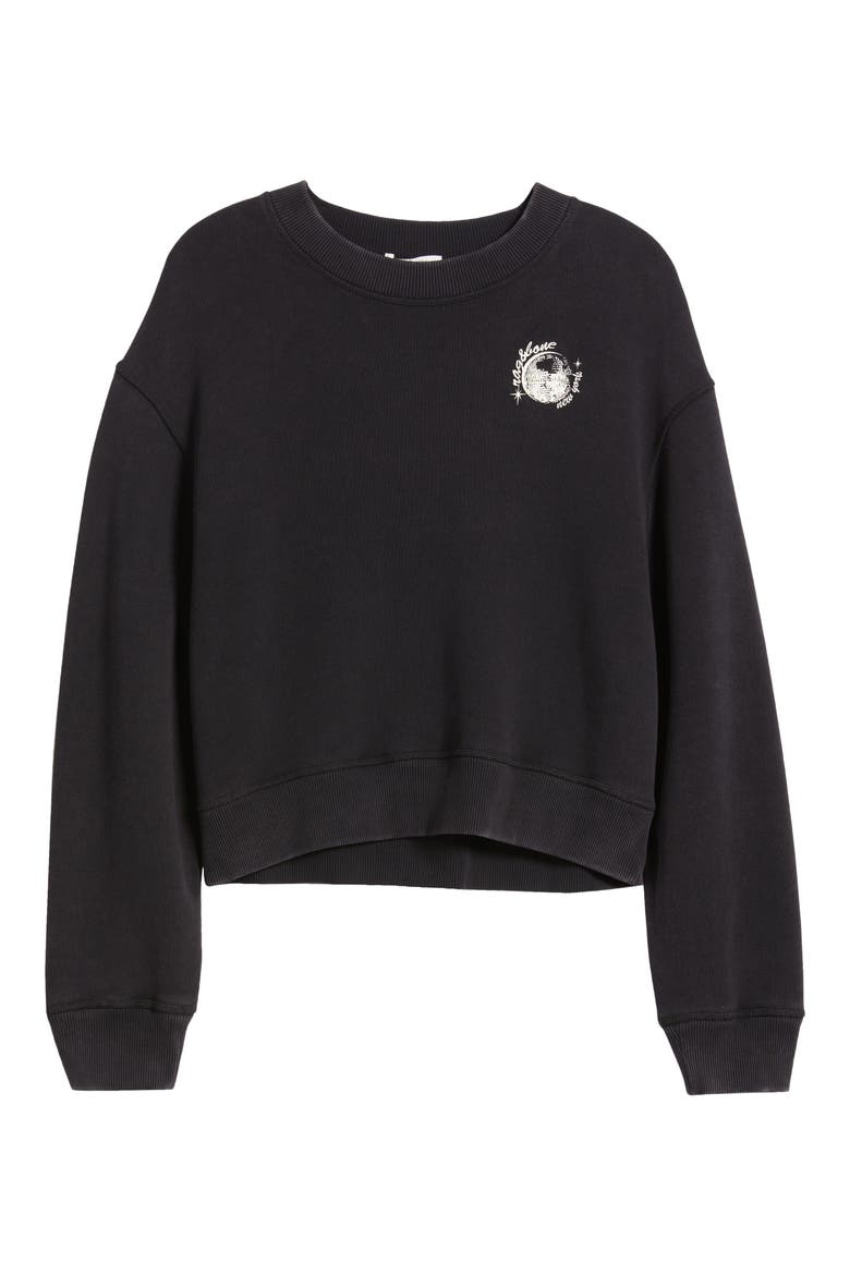 Disco Terry Sweatshirt, Alternate, color, BLACK MULTI