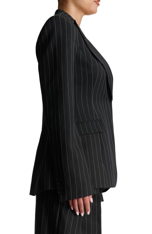 Naked Wardrobe Pinstripe Blazer In Black