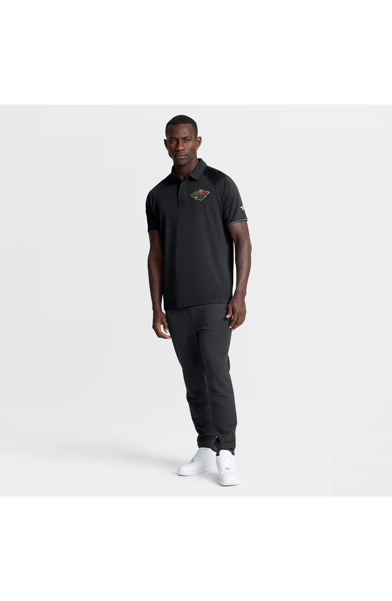 FANATICS Men's Fanatics Black Minnesota Wild Authentic Pro Rink Raglan Polo, Alternate, color, Black