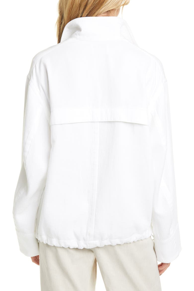 Casual Cotton Military Jacket, Alternate, color, OPTIC WHITE