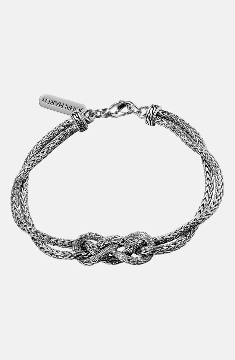 John Hardy Classic Double Strand Knotted Rope Chain Bracelet, Main, color, 