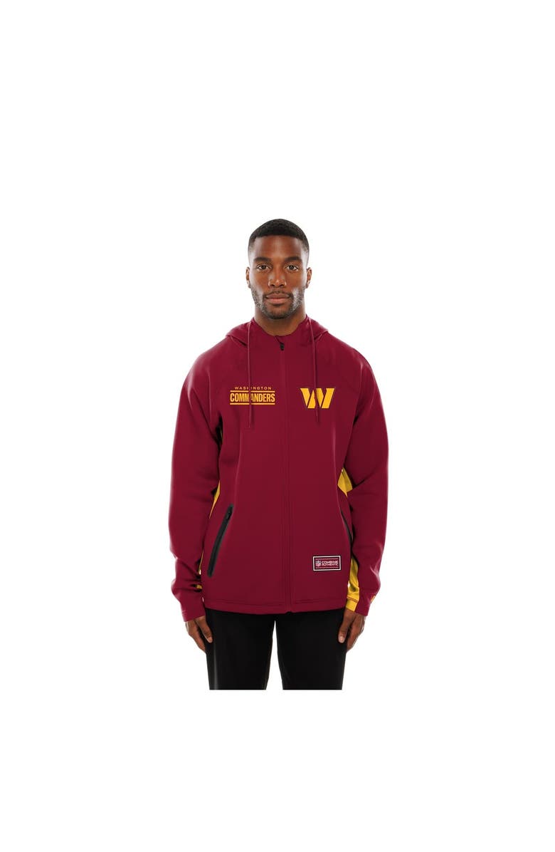 New Era Men's New Era Burgundy Washington Commanders Combine Authentic Raglan Scuba Full-Zip Hoodie, Alternate, color, Burgundy