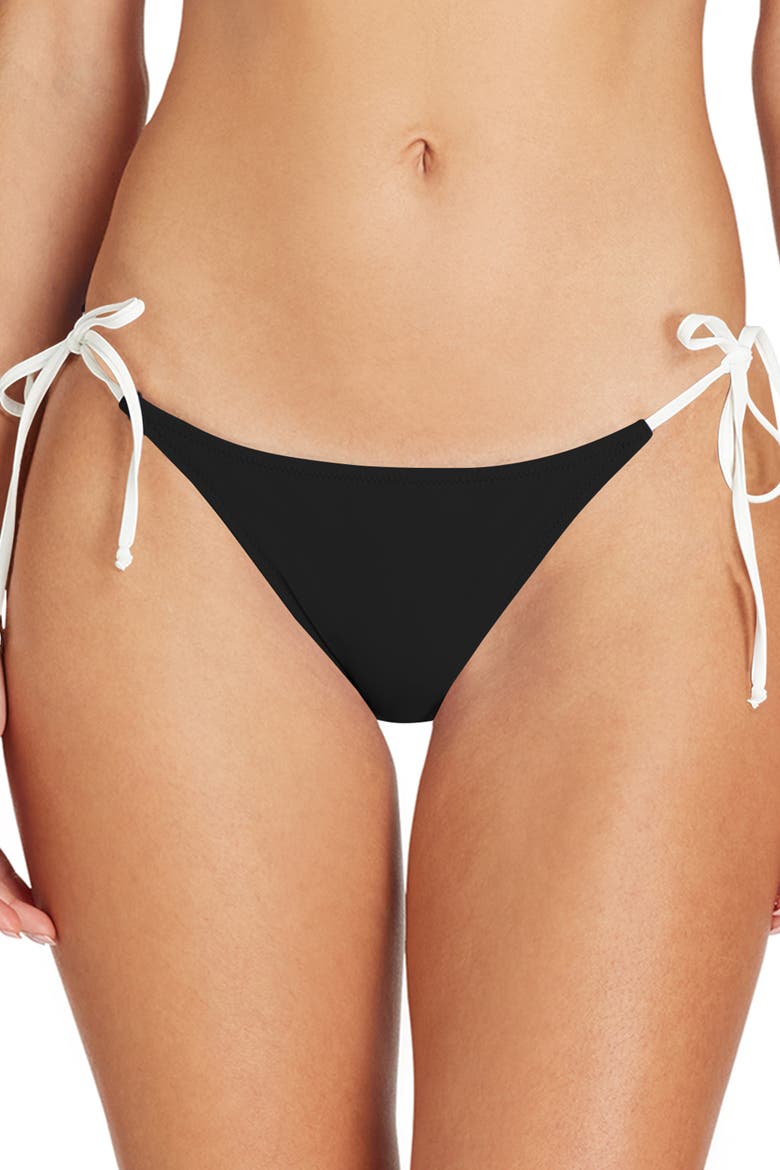 Ibiza Side Tie Bikini Bottom, Alternate, color, Black