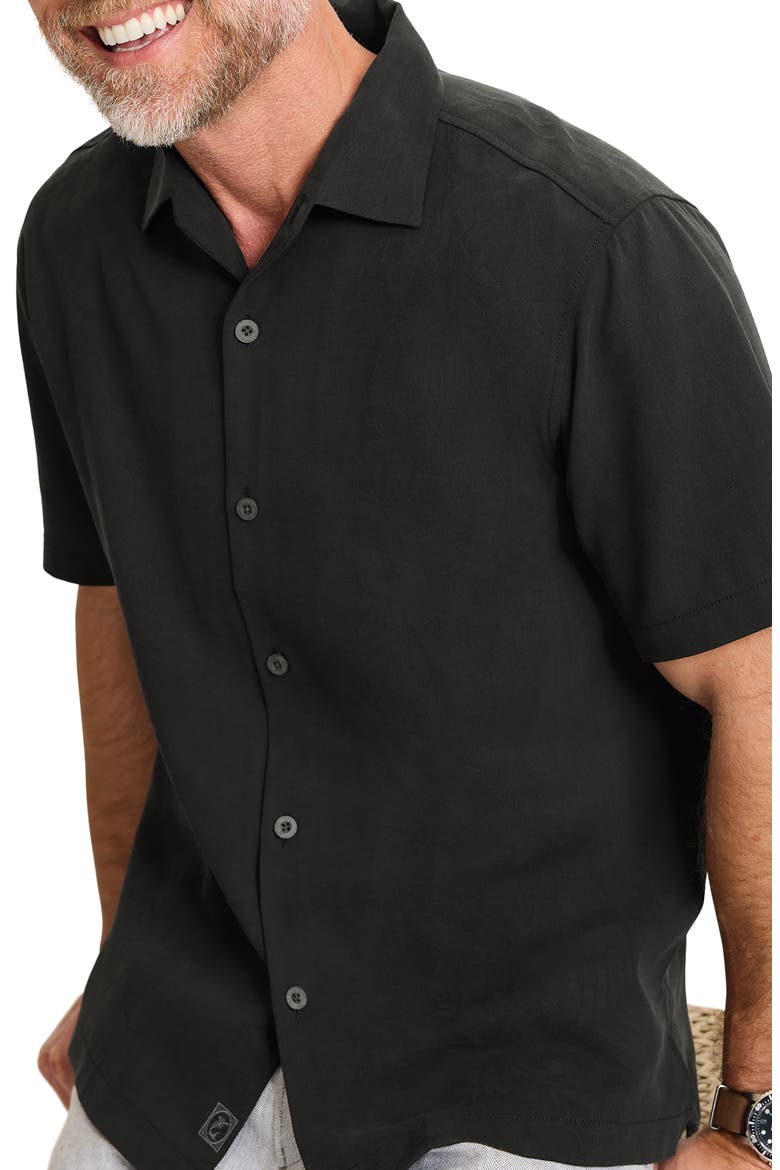 Kona Luxe Silk Button-Up Shirt, Main, color, BLACK