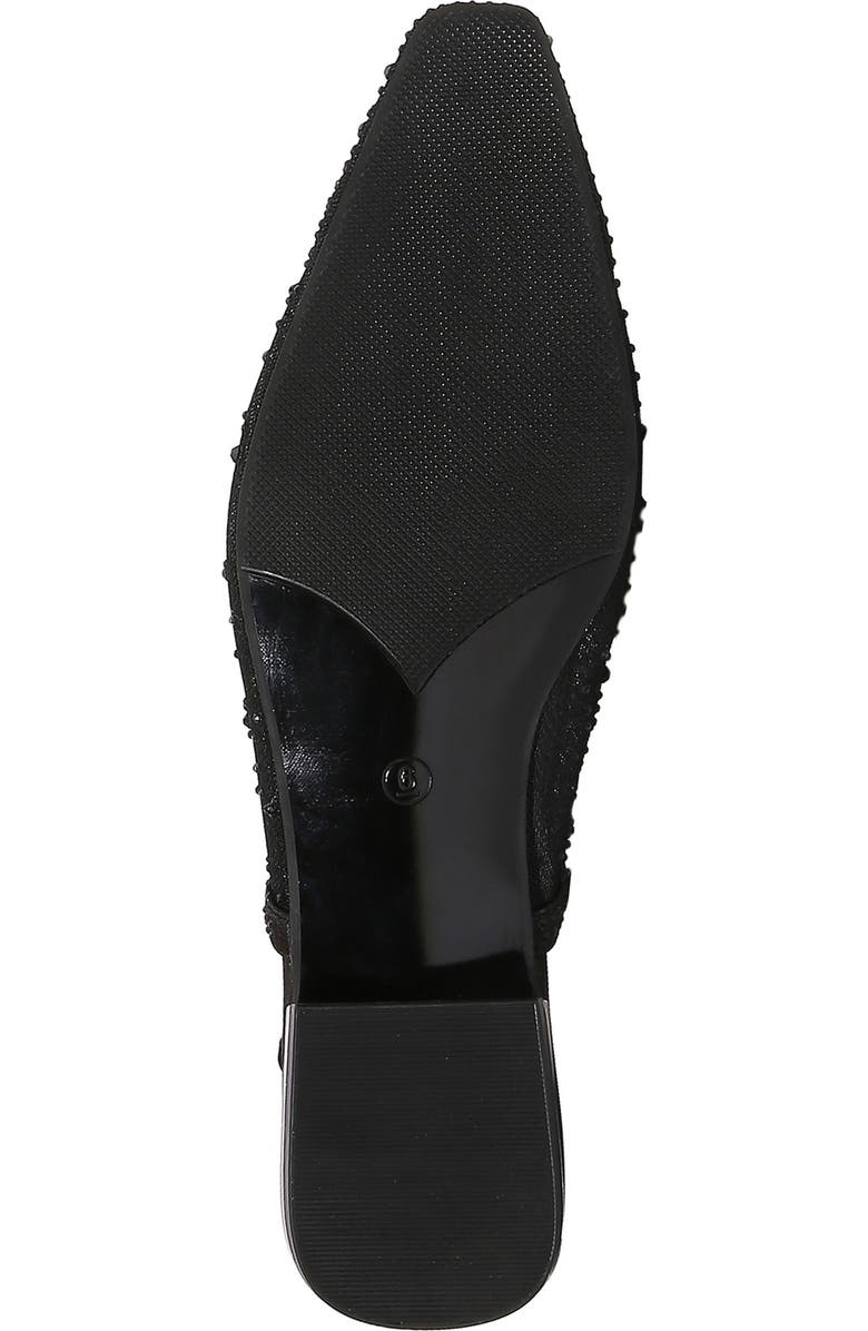 LADY COUTURE Kar Embellished Slingback Flat, Alternate, color, Black